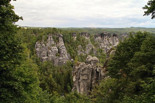 Photo shows Czech Saxony Swiss and its surroundings.