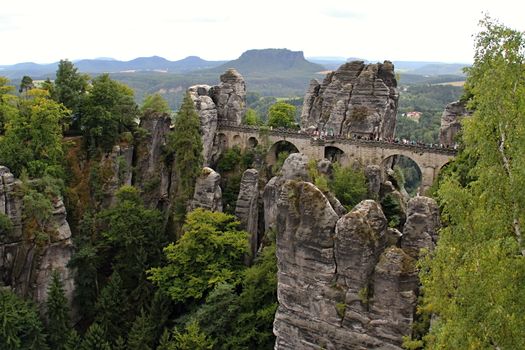 Photo shows Czech Saxony Swiss and its surroundings.