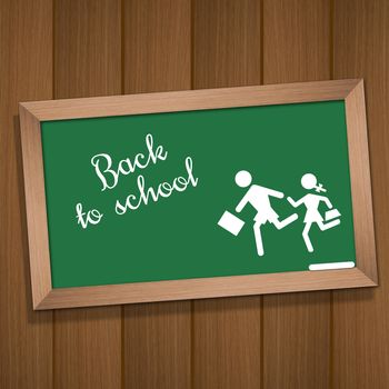 illustration of blackboard for Back to school
