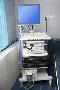  modern electron medical equipment in hospital chamber