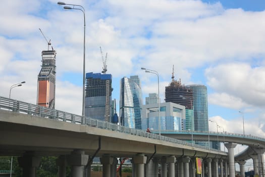Building of new modern business centre in Moscow
