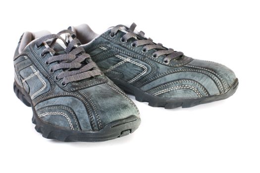Grey sports man's footwear  isolated