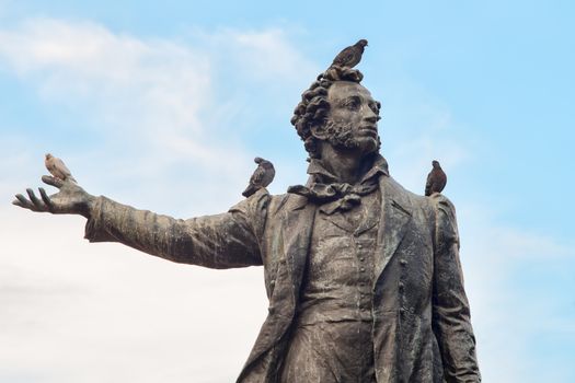 SAINT-PETERSBURG, RUSSIA. Monument to Alexander Pushkin - great russian poet