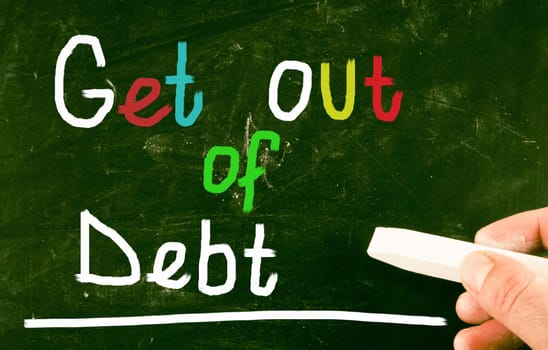 get out of debt concept