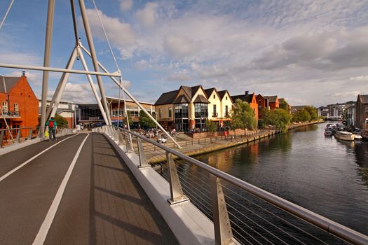 This pedestrian bridge over the river Wensum in Norwich is named after Lady Julian, a 14th century mystic and writer.