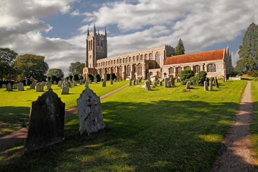 The Holy Trinity church at Long Melford was built in the fifteenth century.