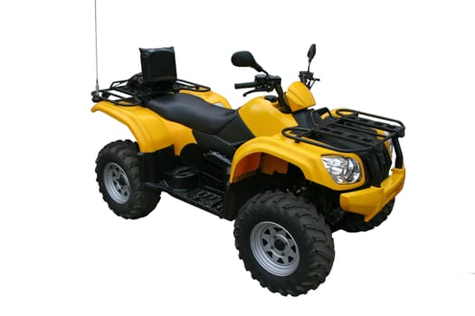 Four-wheel sports off-road motorcycle  isolated