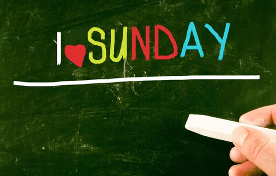 i love sunday concept