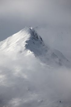 Winter landscape in the mountains