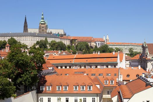 czech republic prague - lesser town (mala strana) and hradcany castle