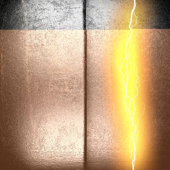 metal background with electric lightning