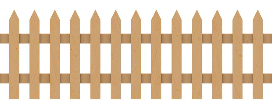 3d generated picture of a wooden fence