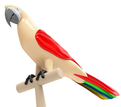 3d generated picture of a parrot