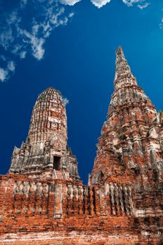 Old Temple Wat Chai watthanaram in Ancient Ayuttaya,Thailand