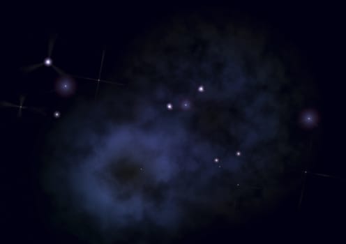 Small part of an infinite star field of space in the Universe. "Elements of this image furnished by NASA".