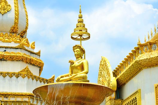 golden thai fairy statue