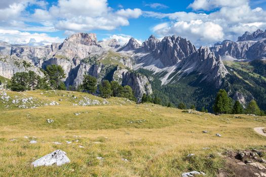 Italian Alps in Val Badia, Natural Park of Puez-Odle