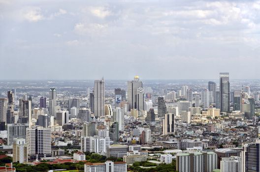 bangkok view from baiyoke tower II on 3 July 2014 BANGKOK - July 3: Baiyok Tower II is the tallest building in Thailand with 328.4 m. july 3, 2014 in Bangkok, Thailand