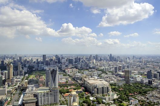 bangkok view from baiyoke tower II on 3 July 2014 BANGKOK - July 3: Baiyok Tower II is the tallest building in Thailand with 328.4 m. july 3, 2014 in Bangkok, Thailand