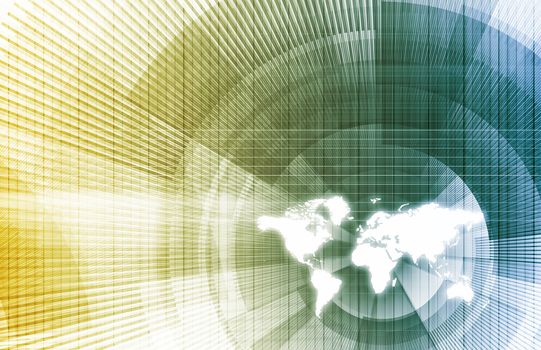 Business Travel and World Map as a Concept