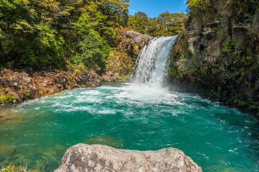 Small Waterfall in the Tongariro Crossing National Park, New Zealand