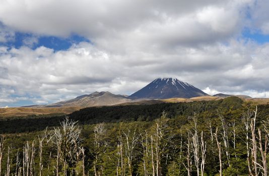 Mount Ngauruhoe volcano known from famous movies, Tongariro Crossing National Park - New Zealand