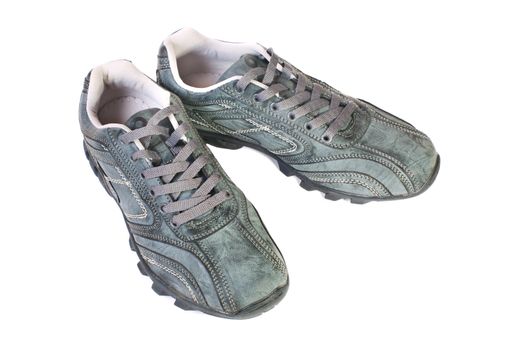 Grey sports man's footwear  isolated