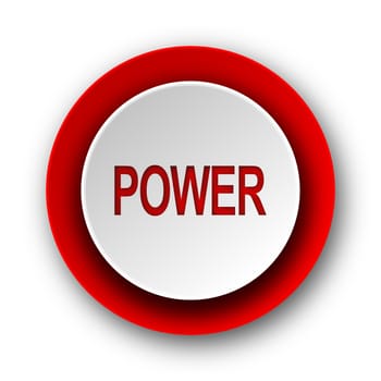power red modern web icon on white background