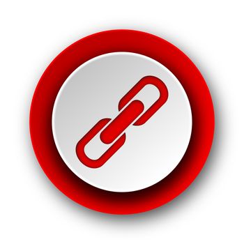 link red modern web icon on white background