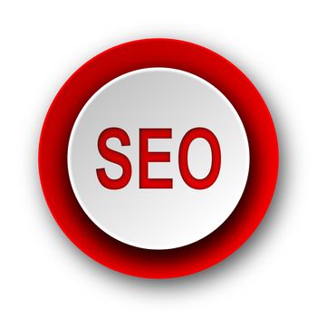 seo red modern web icon on white background