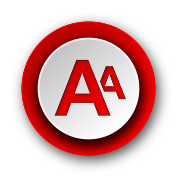 alphabet red modern web icon on white background