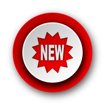 new red modern web icon on white background