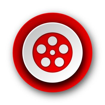 film red modern web icon on white background v