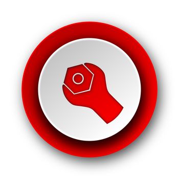 tools red modern web icon on white background