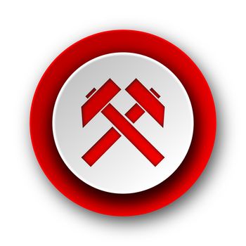 mining red modern web icon on white background