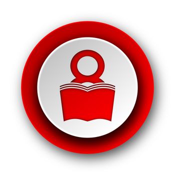 book red modern web icon on white background book red modern web icon on white background