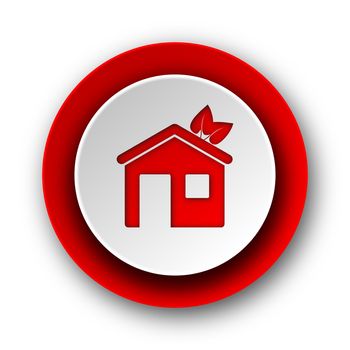 house red modern web icon on white background