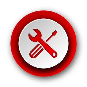 tools red modern web icon on white background