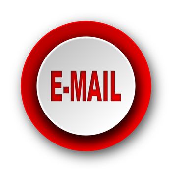 email red modern web icon on white background