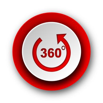 panorama red modern web icon on white background