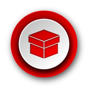 box red modern web icon on white background