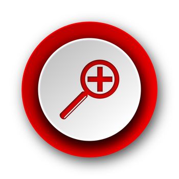 lens red modern web icon on white background