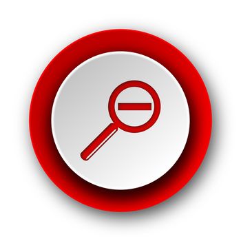 lens red modern web icon on white background