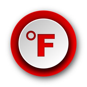 fahrenheit red modern web icon on white background