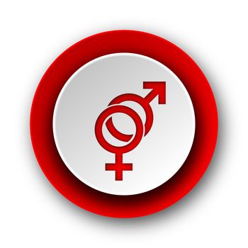 sex red modern web icon on white background