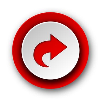 next red modern web icon on white background
