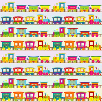 Cartoon toy train background for kids
