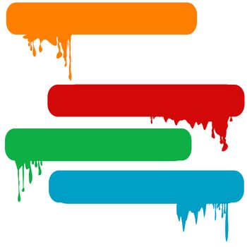 Set of splash color paint banners