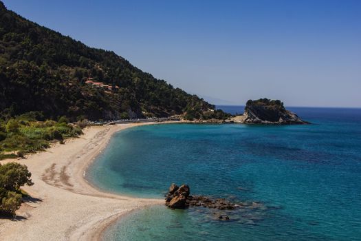 Potami is a large beach, on the northern side of the island of Samos, Greece