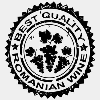 Grunge stamp, quality label for Romanian wine